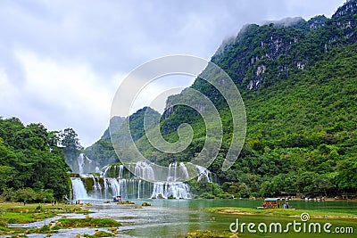 Ban Gioc Waterfall in Vietnam Stock Photo
