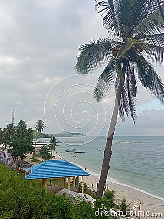 A view of beautiful beach in Kotabaru, South Kalimantan, Indonesia Stock Photo
