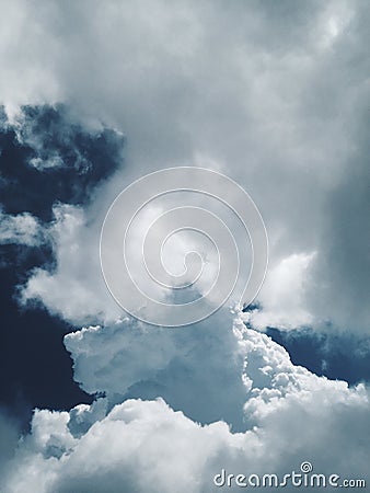 View of beautiful clouds in the sky Stock Photo