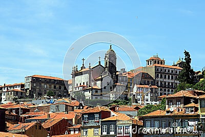 View of beautiful decline of the old European city Stock Photo