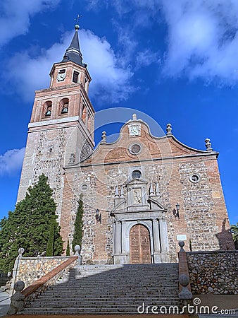 View of the beautiful old European church Stock Photo