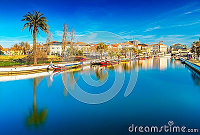 View of a beautiful Portuguese town of Aveiro, Portugal Stock Photo