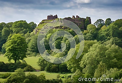 A view of Beeston Castle in Cheshire Stock Photo