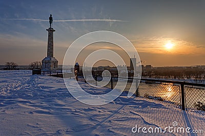 Belgrade Monument `Victor` Stock Photo