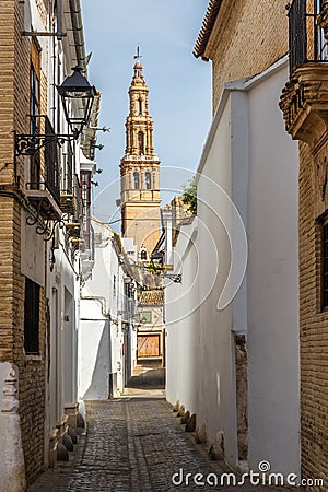 View at the Bell tower of church San Gil in Ecija, Spain Stock Photo