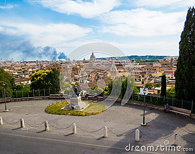 Belvedere, Pincian Hill, Rome, Italy Stock Photo