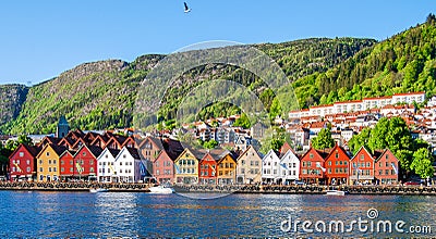 View of Bergen, Norway during the day Stock Photo