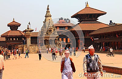 A view of Bhaktpur Darbur Square Editorial Stock Photo