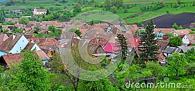 View of Biertan village, transylvania province, Romania Stock Photo