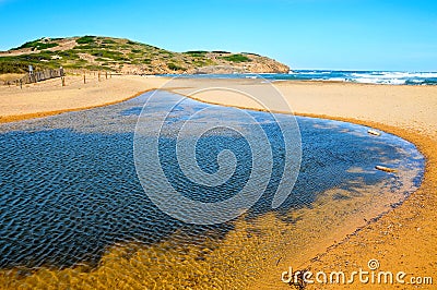 View of Binimela beach Stock Photo