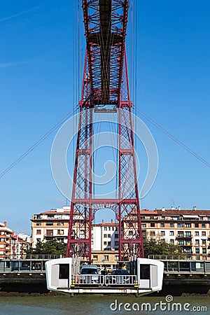 View of the Biscay Bridge Stock Photo