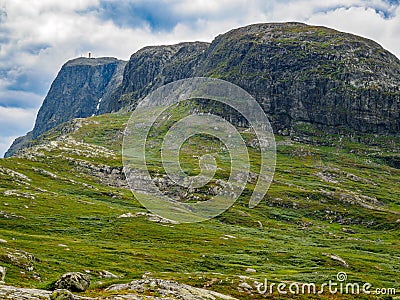 View of Bitihorn mountain in Norway Stock Photo