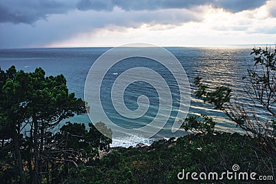 View of the Black Sea. Stock Photo