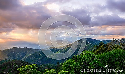 Jamaica-The Blue Mountain Sunset 6 Stock Photo