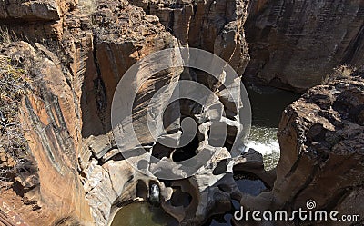 View of blyde river at Bourke Luck Potholes Stock Photo