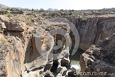 View of blyde river at Bourke Luck Potholes Stock Photo