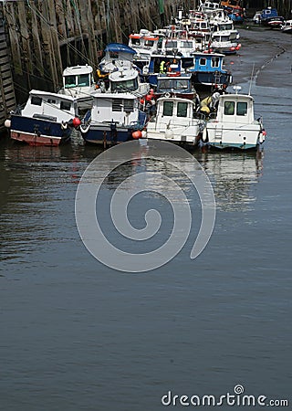 View of Boats, Scarborough, North Yorkshire Editorial Stock Photo