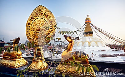 Bodnath stupa in Kathmandu Stock Photo