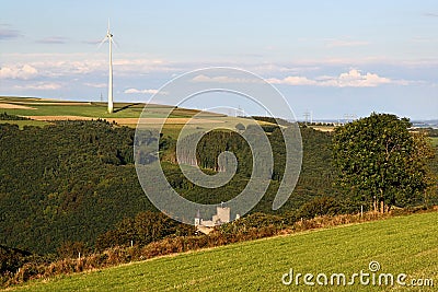 View from Bourscheid Castle in the Ardennes, Luxembourg Stock Photo
