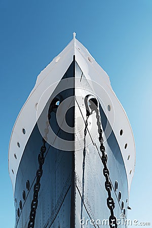 The bow of an old ship Stock Photo