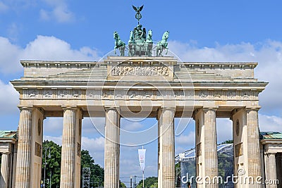 View at Brandenburg gate on Berlin on Germany Editorial Stock Photo