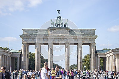 A view of the Brandenburg Gate, Editorial Stock Photo