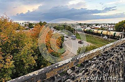 View from the bridge in Dimitrovgrad Stock Photo