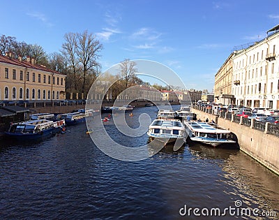 Channel in the City Editorial Stock Photo