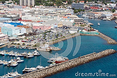 View Of Bridgetown (Barbados) Stock Photo