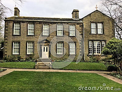 A view of the Bronte Parsonage in Haworth Stock Photo