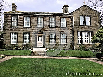 A view of the Bronte Parsonage in Haworth Stock Photo