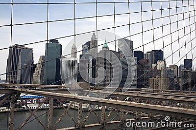 View from the Brooklyn Bridge Editorial Stock Photo