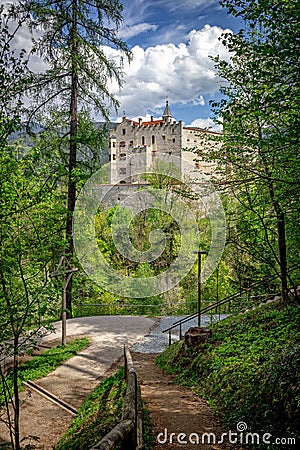 Brunico castle view Stock Photo
