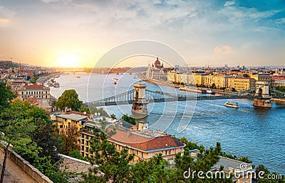 Landmarks of Budapest Stock Photo