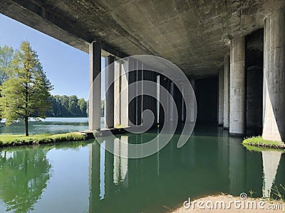 view of the buildingin the city of the river in the morning Stock Photo