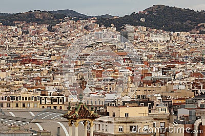 View of buildings and urban landscape of Barcelona Editorial Stock Photo