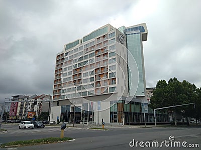 View of Bulevar Evropa in Novi Sad, Serbia. Editorial Stock Photo