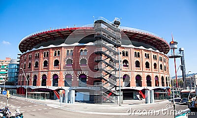 View of bullring Arenas de Barcelona Stock Photo