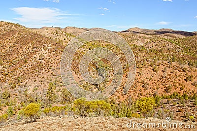 View from the Bunyeroo Valley Lookout - Wilpena Pound Stock Photo