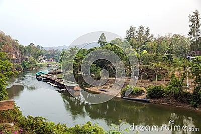 View of Burma railway (Death railway) Stock Photo