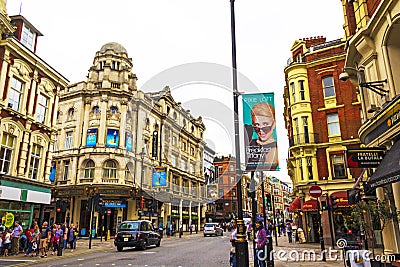 Shaftesbury Avenue view London UK Editorial Stock Photo