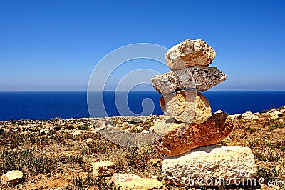 View of Cala Domestica beach, Sardinia, Italy Stock Photo