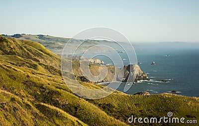 View from California Route 1 near Jenner Stock Photo