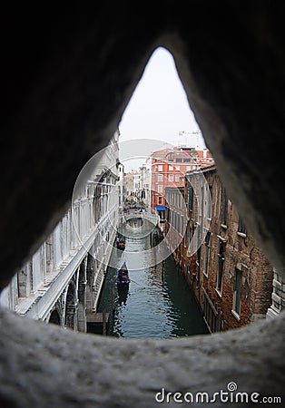 View of a canal in Venice Stock Photo