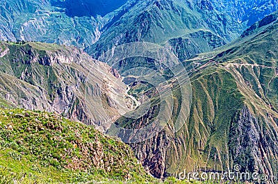 View of Canyon Colca, Peru Stock Photo