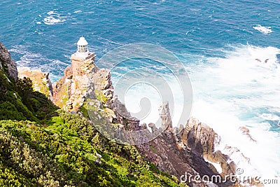 View of Cape Point lighthouse South Africa Stock Photo