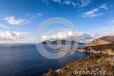 View from Cape Tourville Tasmania Stock Photo