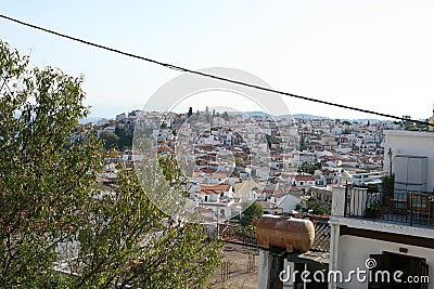 View of the capital city of Skiathos Stock Photo