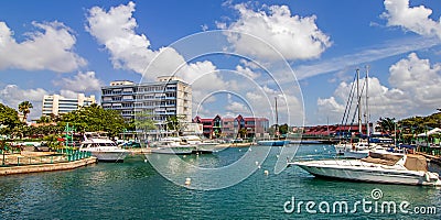 The Careenage in sunny Bridgetown, Barbados Editorial Stock Photo