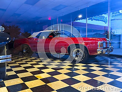 View of a carshop at Kingman, is a city along Route 66, in northwestern Arizona Editorial Stock Photo